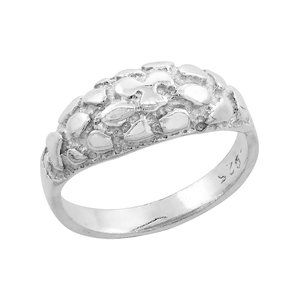 925 Sterling Silver Nugget Ring Pinky Ring